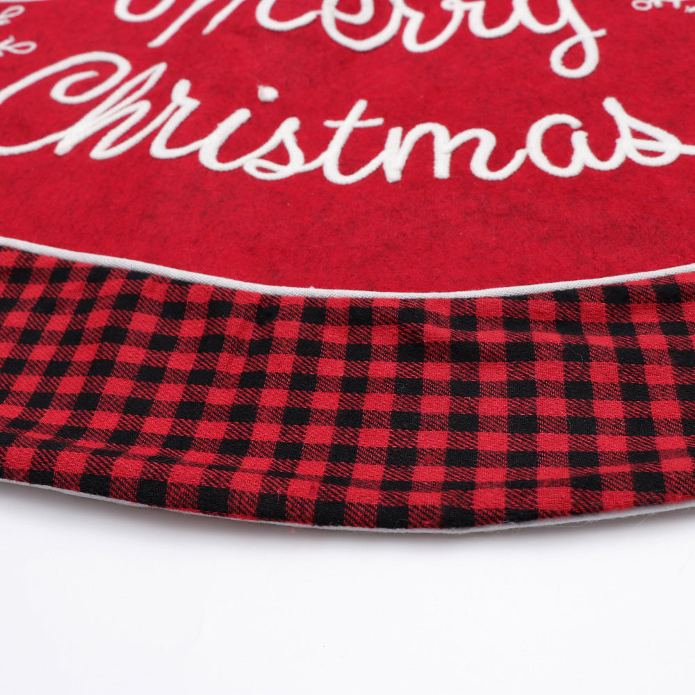 Black And Red Plaid Edging Christmas-tree Skirt