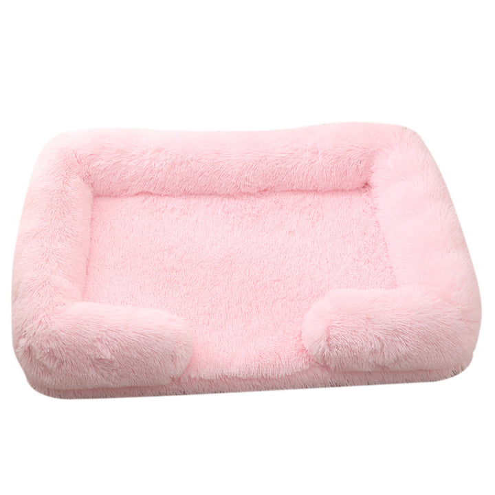 Cozy Winter Plush Dog Bed