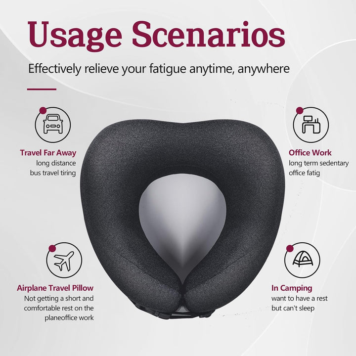 Adjustable Memory Foam U-Shaped Travel Neck Pillow