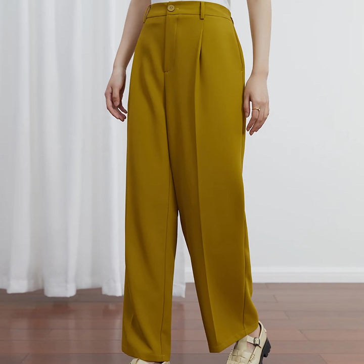 High Waist Cropped Suit Pants