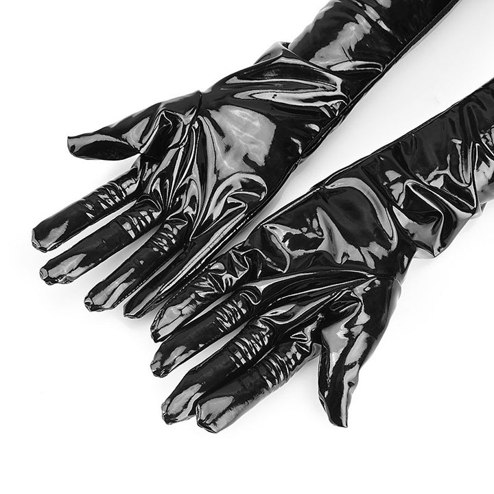 Sexy Gloves Black Leather Bar Performance Pole Dance Auxiliary Tools Dark High Elasticity Sleeve Cover