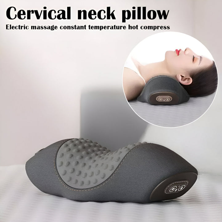 Electric Cervical Massager Pillow with Heat & Vibration