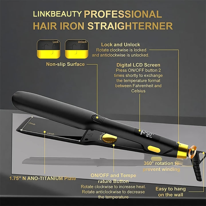 High-Performance Ceramic & Titanium Hair Straightener