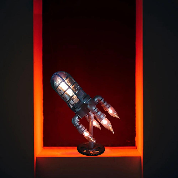 Retro Steampunk Rocket LED Night Light