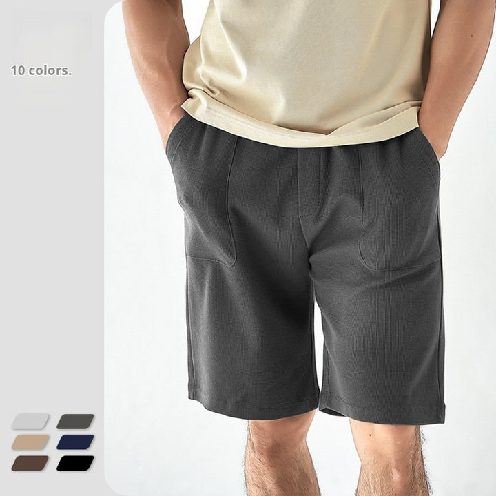 Simple Drawstring Waist Sports Shorts Men