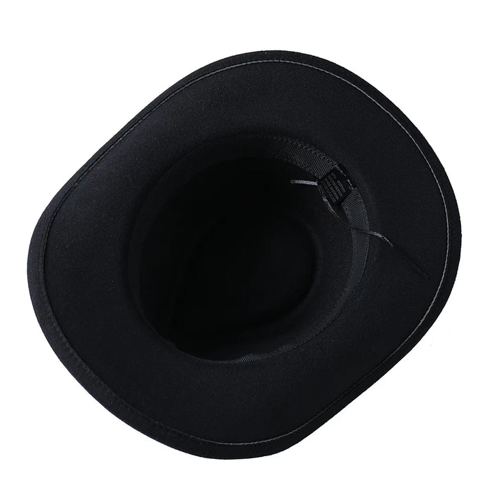 Thickened Unisex Cowboy Fedora Hat - Stylish Autumn & Winter Accessory