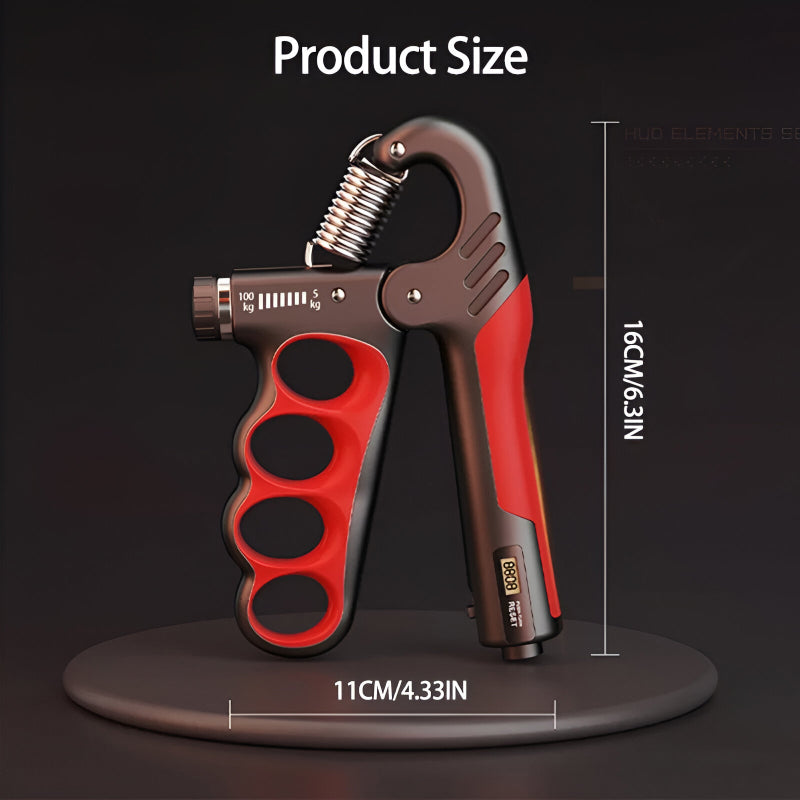 Adjustable Hand Strengthener with 5-100KG Resistance and LCD Counter