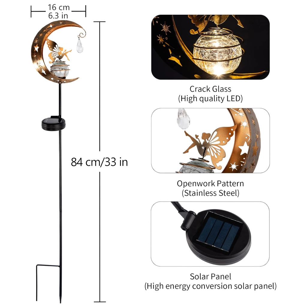 Enchanting Solar Moon Fairy Garden Light