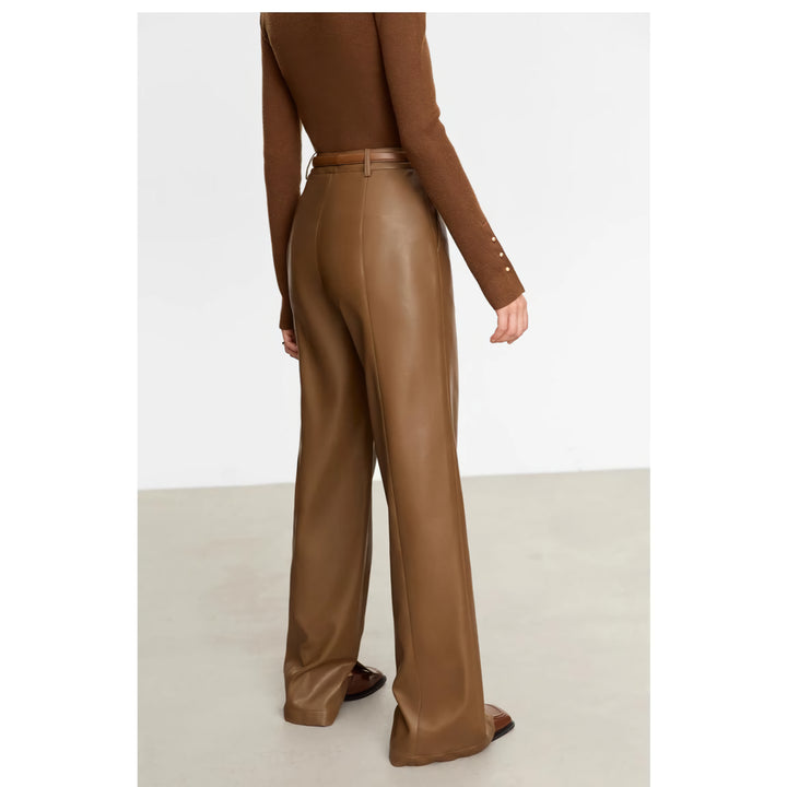 Minimalist PU Leather Casual Pants