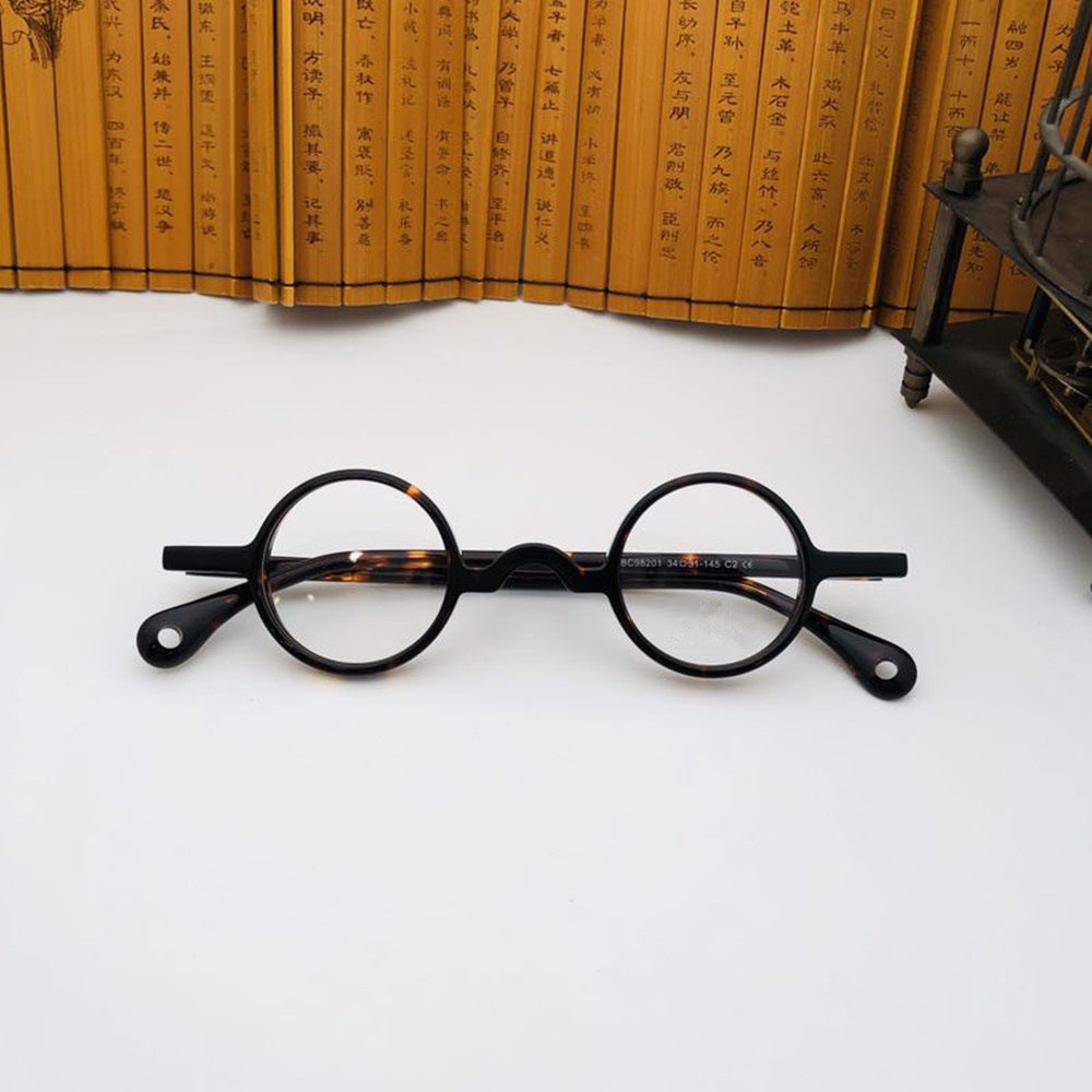 Retro Small Round Plate 34mm Glasses Frame