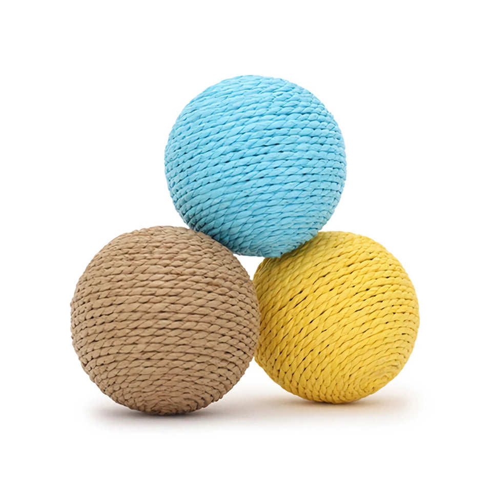 Interactive Sisal Cat Scratching Ball with Sound – Fun and Engaging Toy for Cats