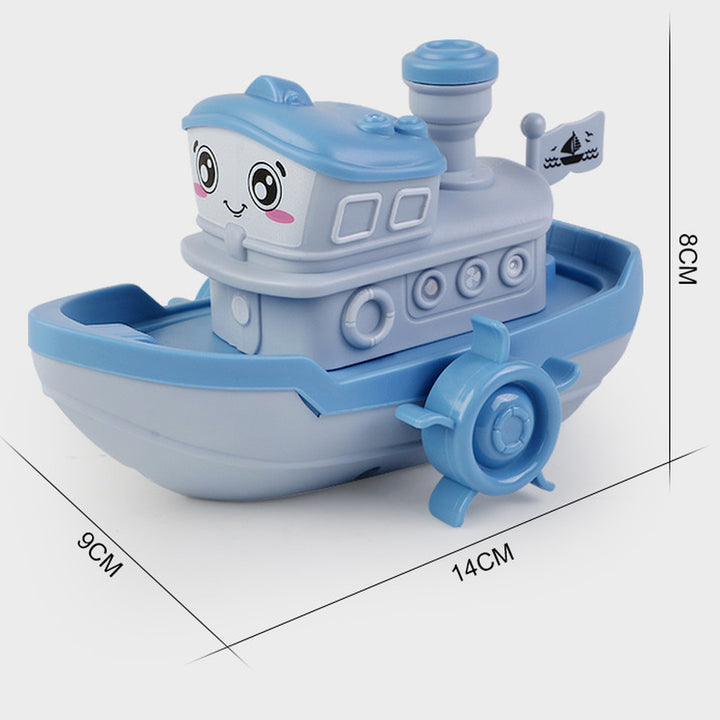 Wind Up Cartoon Ship Bath Toy for Kids