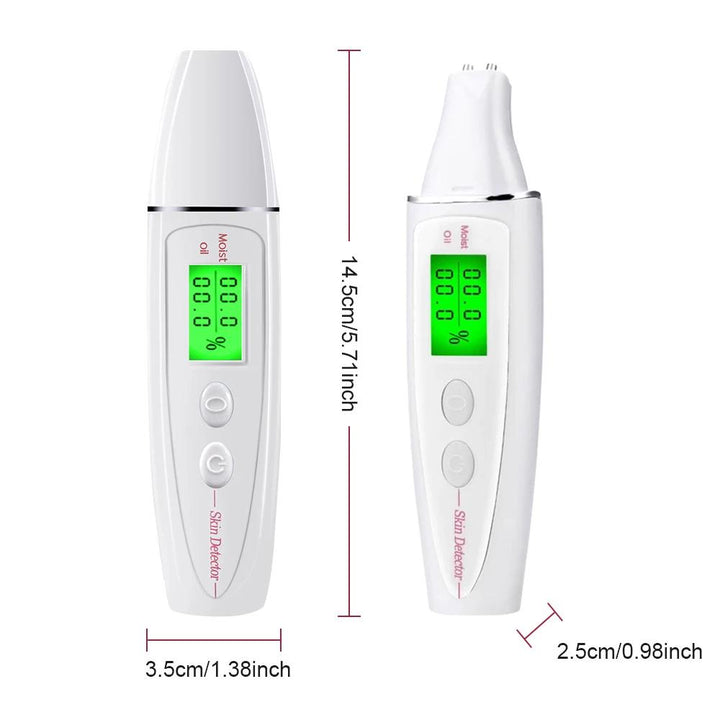 LCD Digital Skin Moisture and Oil Analyzer - Advanced Skin Tester for Face and Body