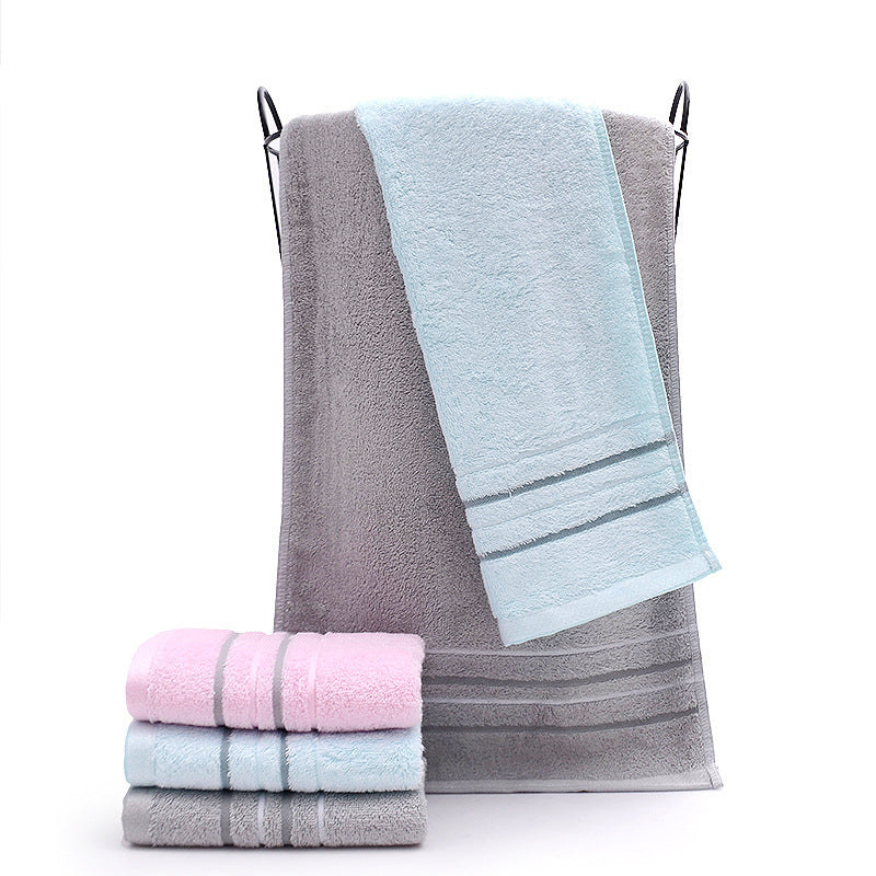 Thick Striped 100% Cotton Face and Hand Towel