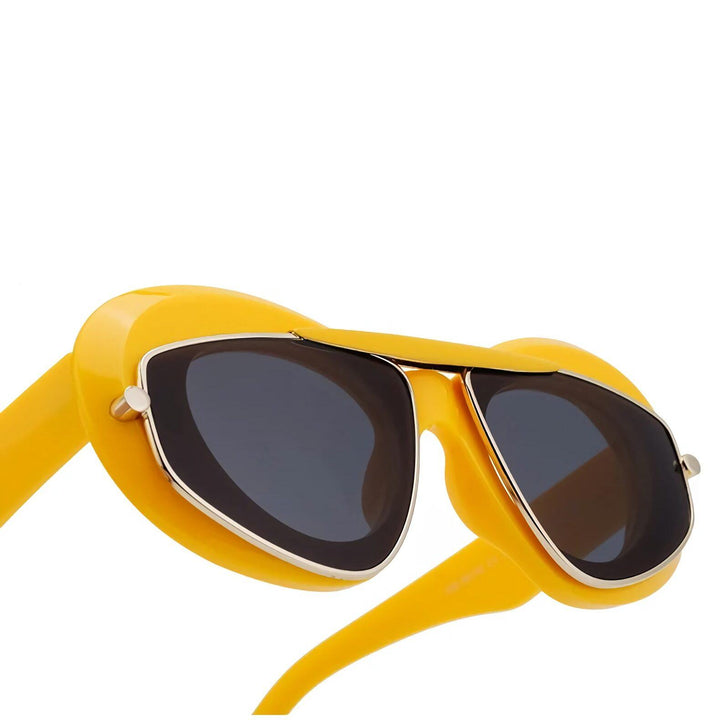 Geometric Double Frame Sunglasses