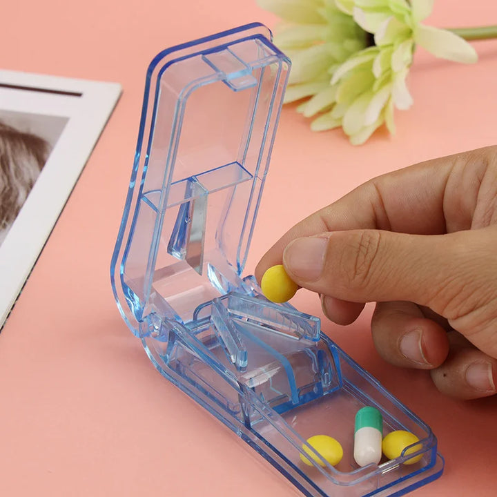 Compact Pill Splitter and Storage Organizer