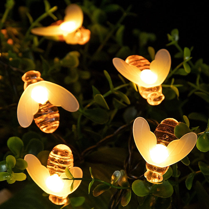 Solar-Powered Honey Bee String Lights