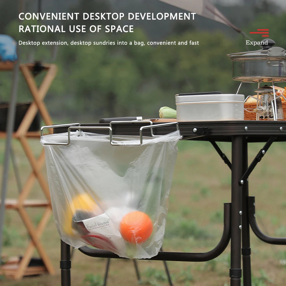 Compact Outdoor Garbage Hanger for Camping and Picnics