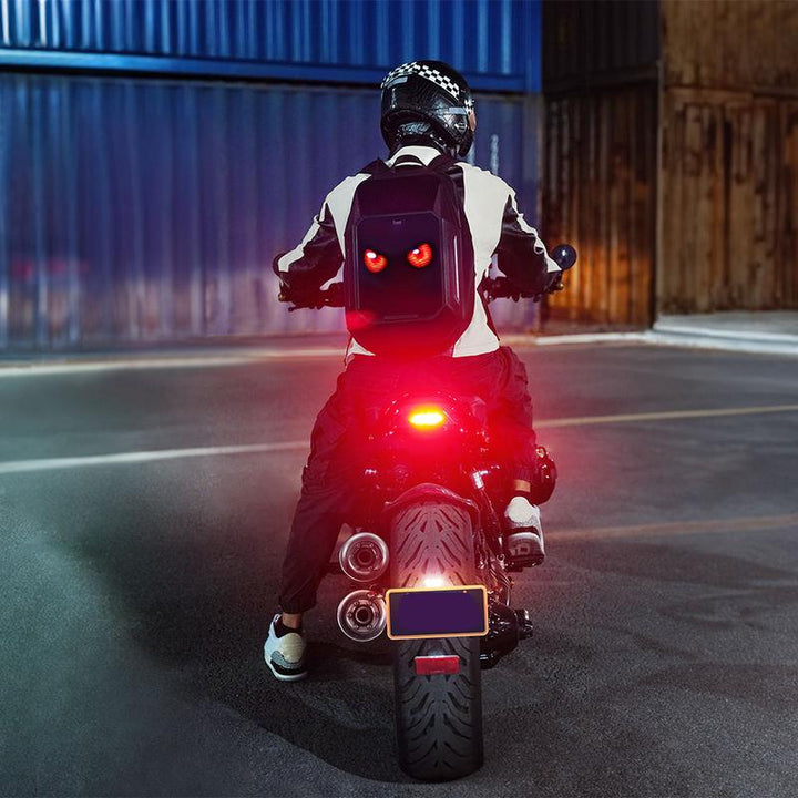 LED Pixel Display Sling Backpack for Motorcycle Riders and Creative Expression