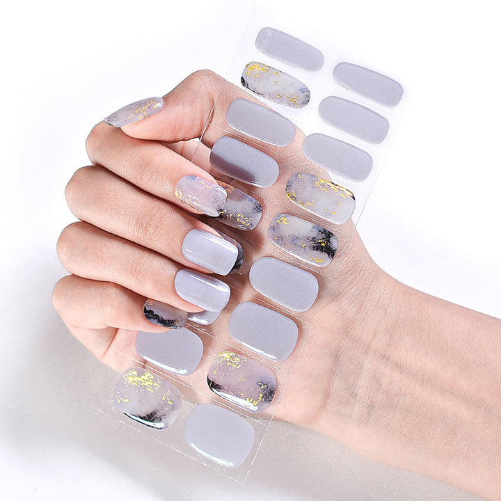 Internet Celebrity Semi-baked Gel Nail Sticker Waterproof And Durable 3d Paper Patch