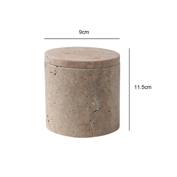 Natural Travertine Stone Storage Container