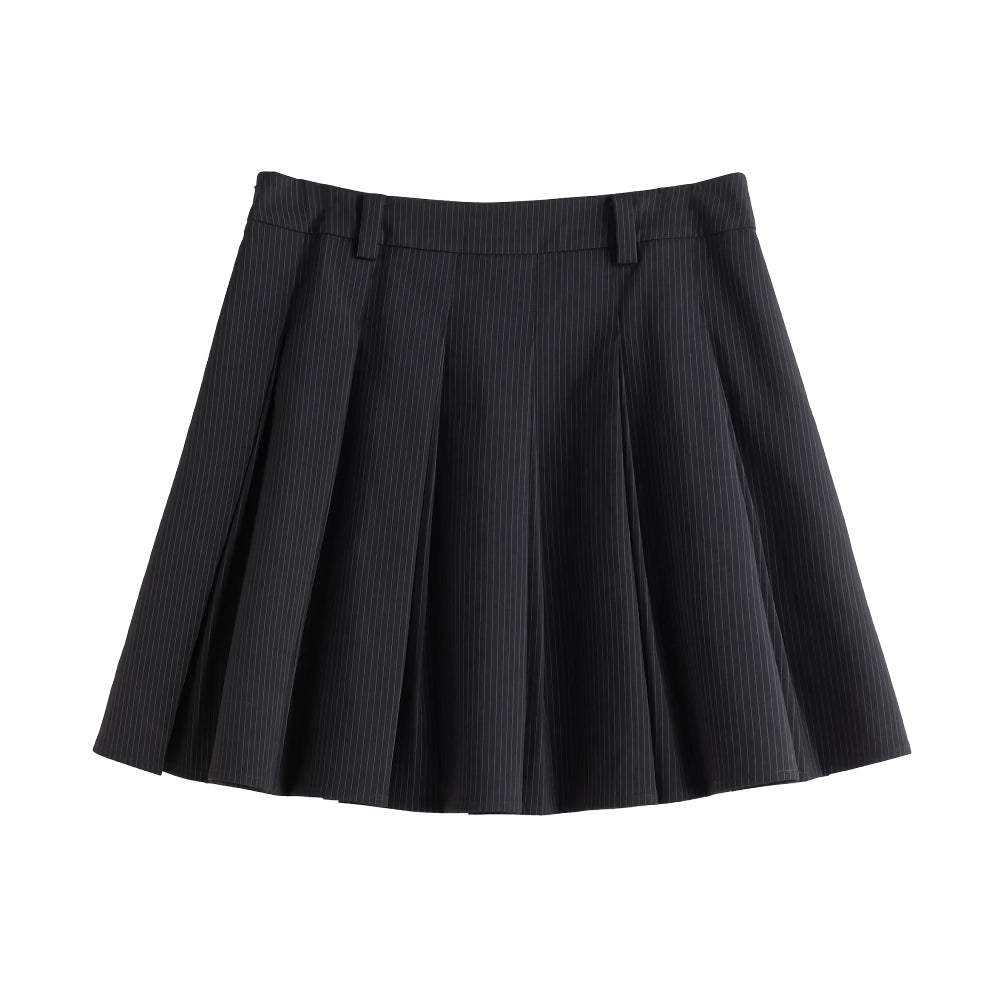 Retro High Waist A-Line Skirt