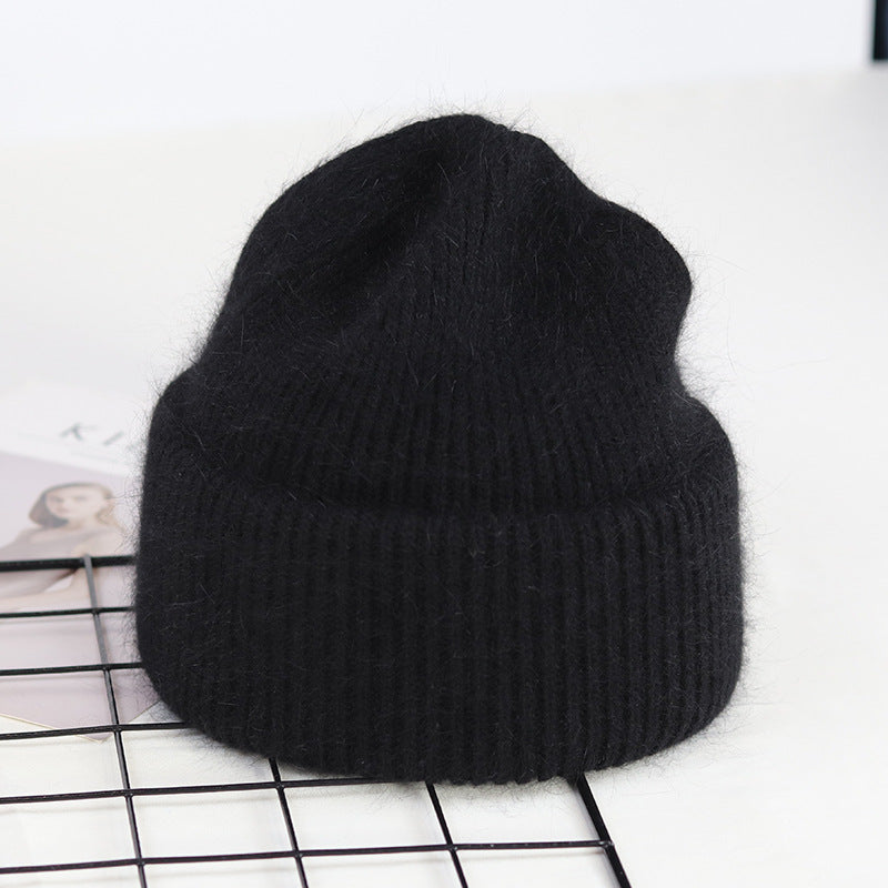 9 Colors Unisex Real Rabbit Fur Beanie Knit Hat – Warm and Stylish for Men and Women