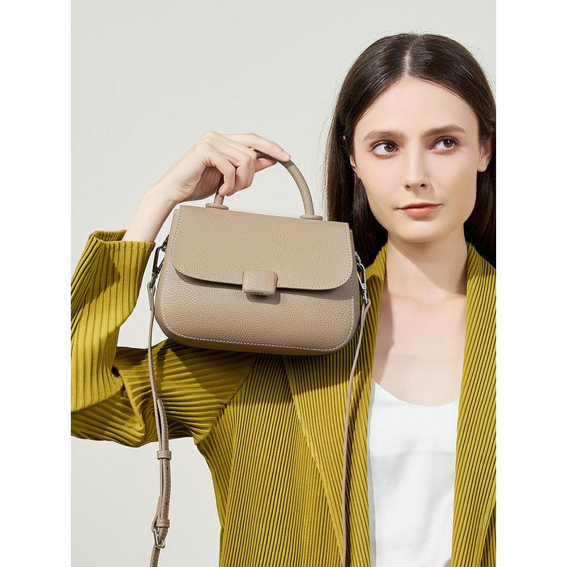 Versatile Genuine Leather Crossbody Saddle Bag