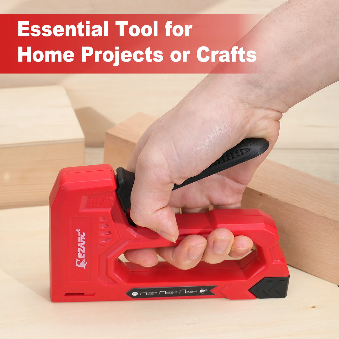 Light Duty Staple Gun Kit with 1000 Staples and Remover for Woodworking and Crafts