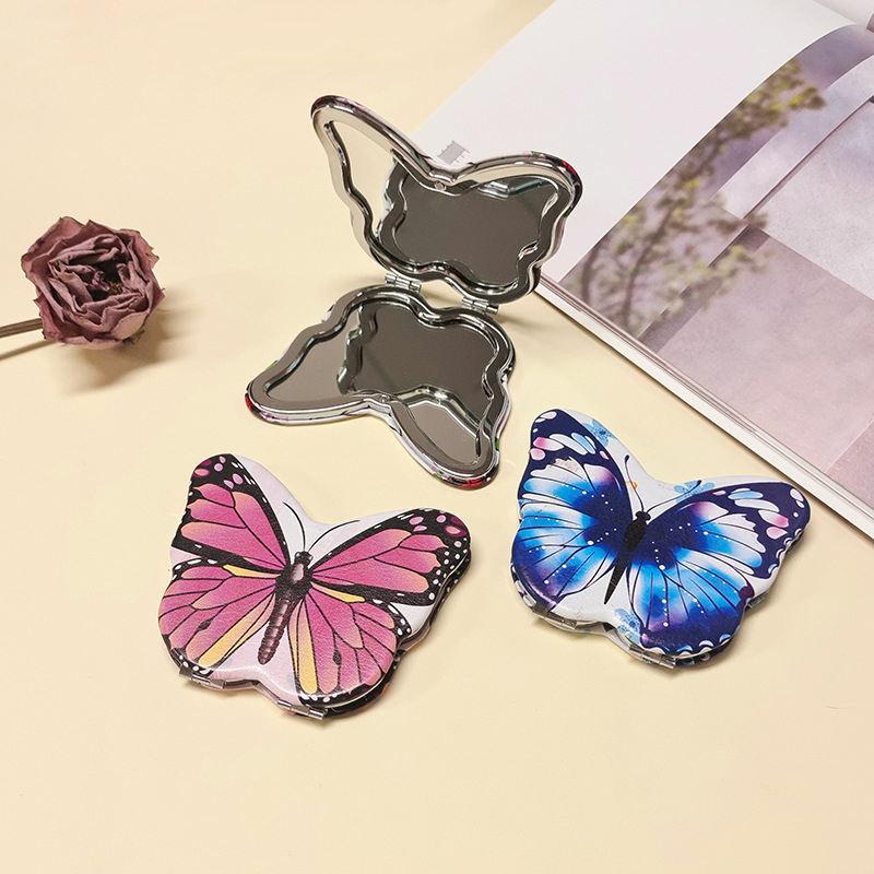 Compact Folding Butterfly Makeup Mirror