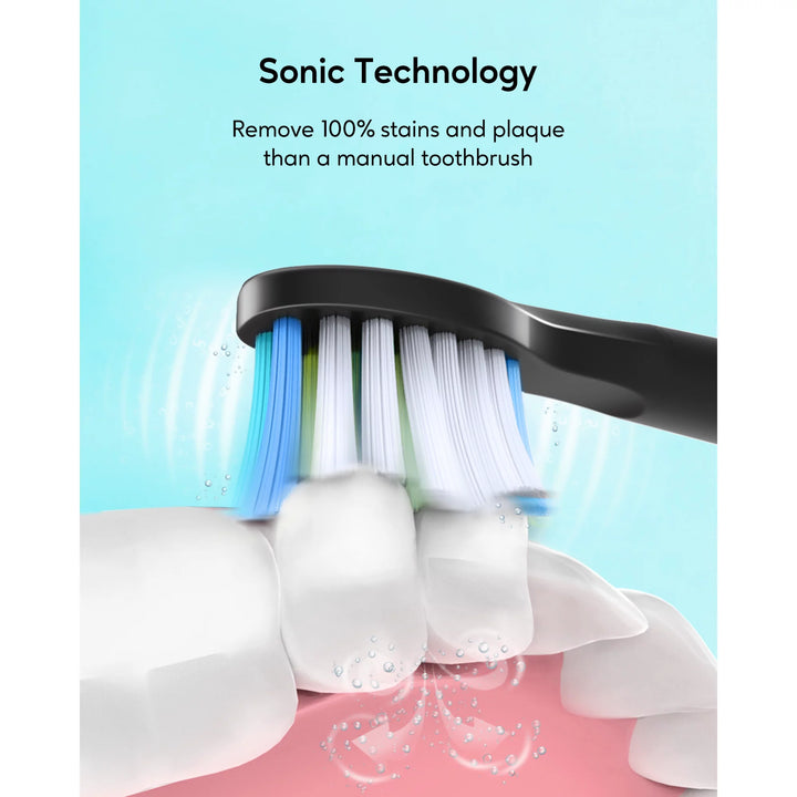 Powerful Sonic Electric Toothbrush with USB Charging and 8 Replacement Heads