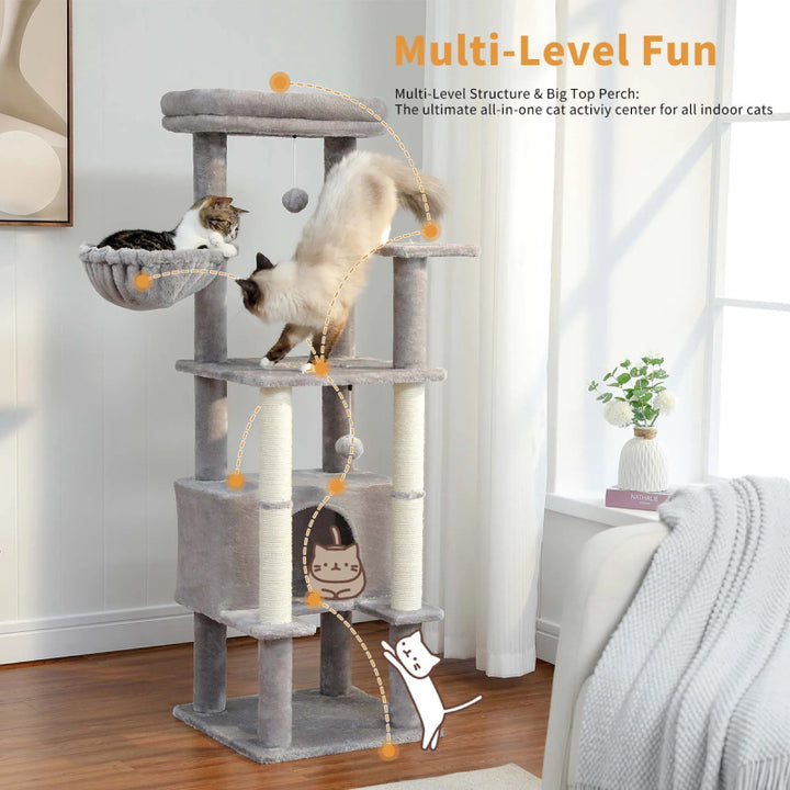 Multi-Level Cat Tree with Condo and Scratching Posts