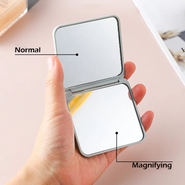 Portable Folding Double-Sided Makeup Mirror