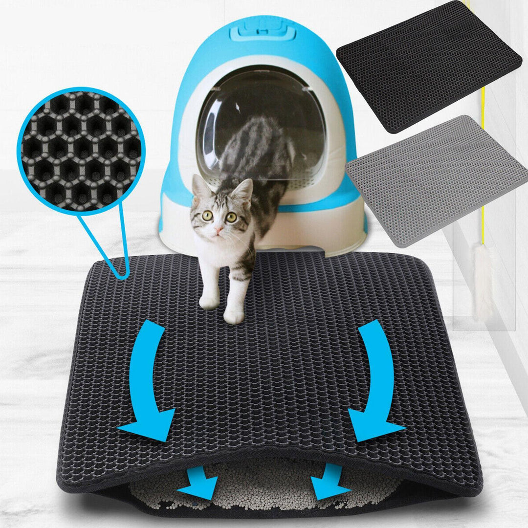 Double Layer Non-Slip Waterproof Cat Litter Mat