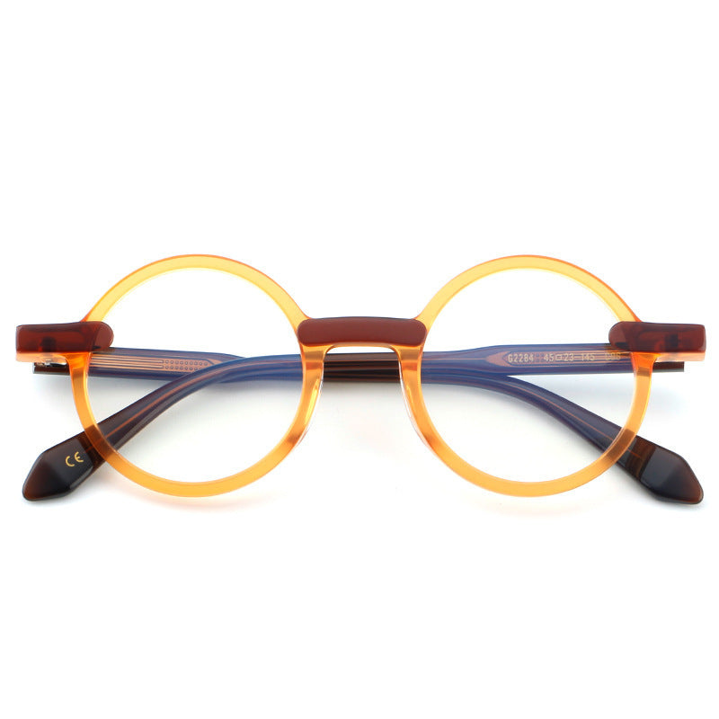 Retro Frame Large Frame European And American Plain Glasses