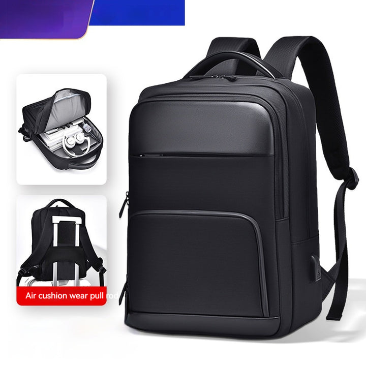 Cross-border In Stock Wholesale Men's Fashion Backpack Casual Travel Backpack Commuter Large Capacity Bag