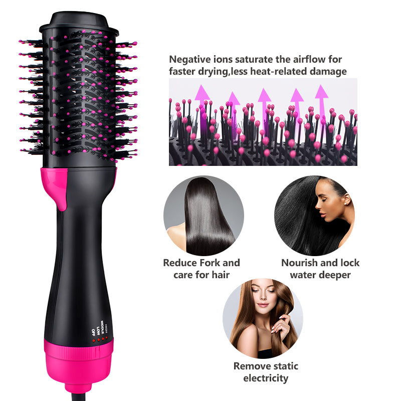 3-in-1 Hair Dryer and Volumizer Round Hot Air Brush