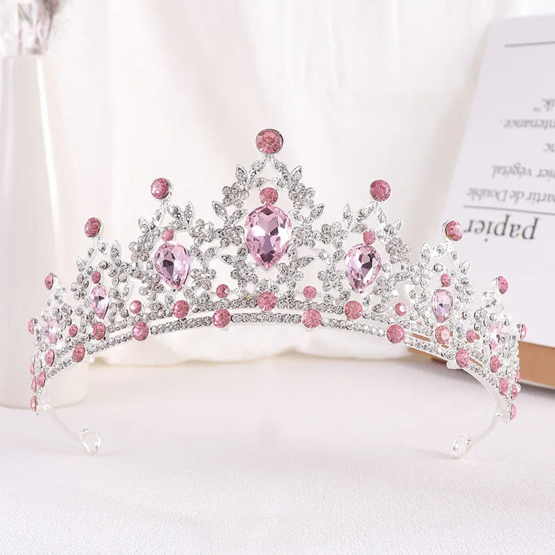 Baroque Gold Champagne Crystal Bridal Tiara