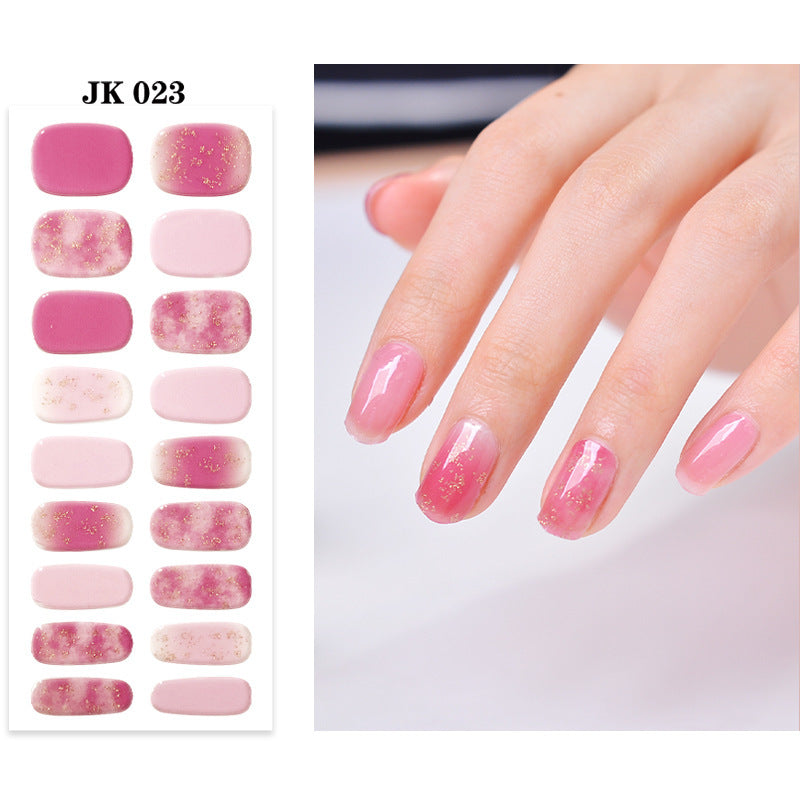 Pure Desire Wind Wear Nail Semi-baked UV Gel Nail Sticker Waterproof And Durable