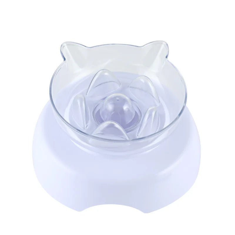 15 Degree Tilt Anti-Suffocate Cat Slow Feeder with Raised Stand