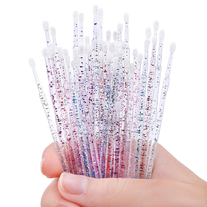 50pcs Crystal Disposable Micro Brush Lash Removing Wands for Eyelash Extension