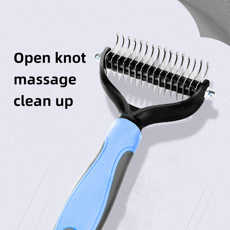 Pet Grooming Shedding Brush & Massager for Dogs and Cats