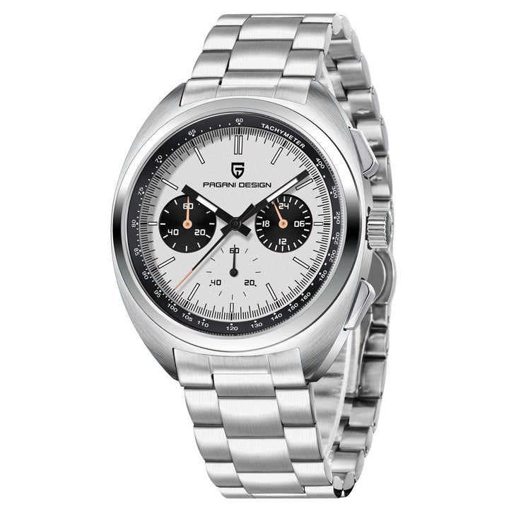 PAGANI DESIGN 2024 New Panda Dial Men’s Luxury Quartz Sport Chronograph Watch with Sapphire Glass