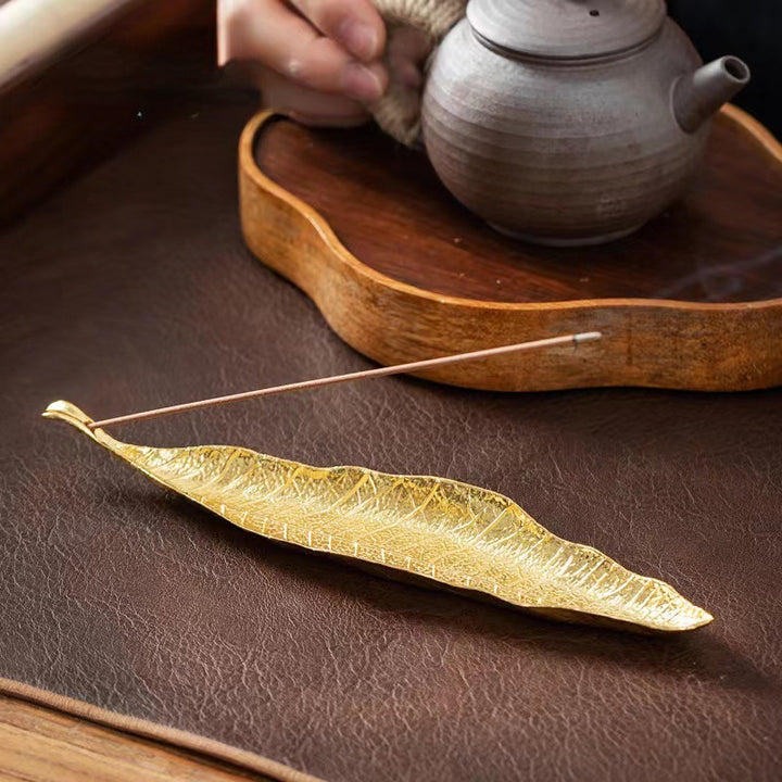 Elegant Bodhi Leaf Incense Stick Holder