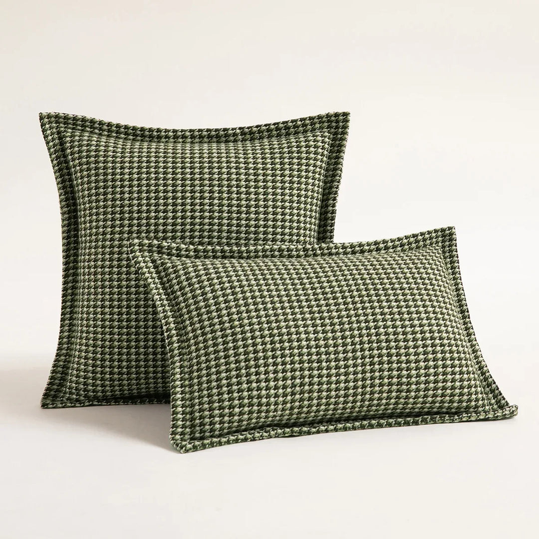 Houndstooth Orange Jacquard Pillowcase