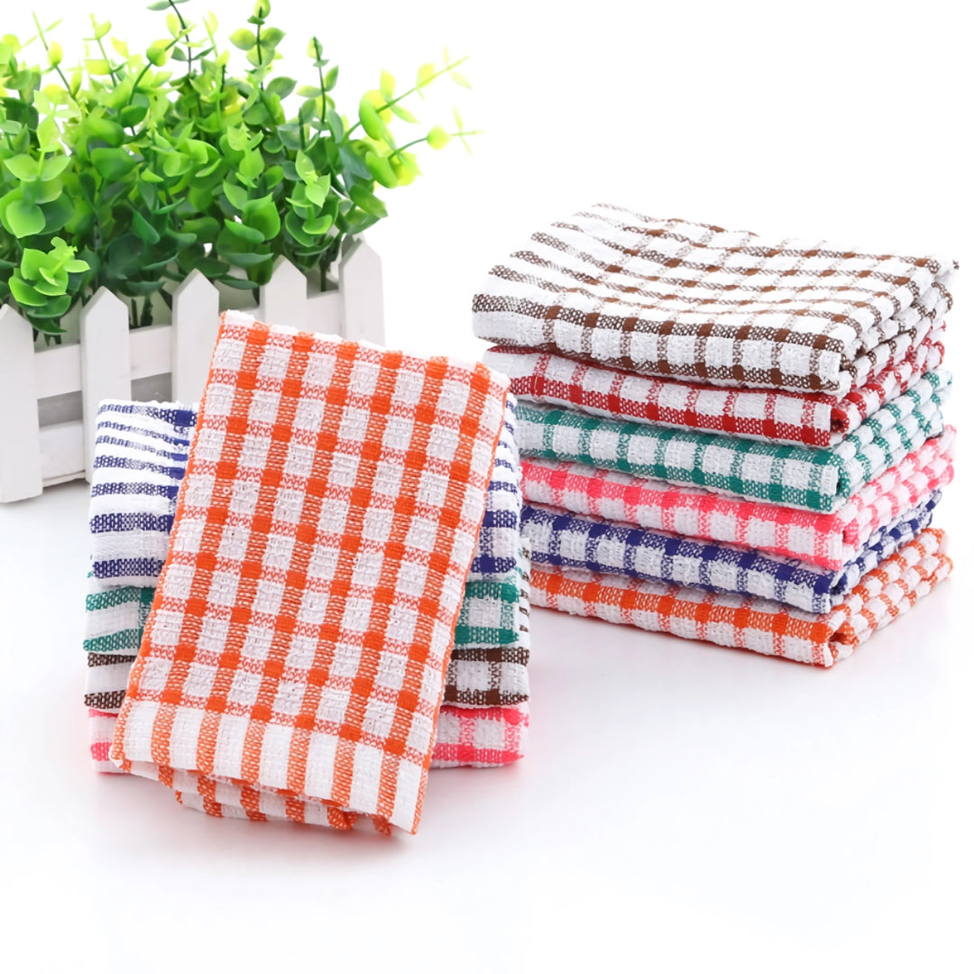 Cotton Kitchen Tea Towels - Absorbent & Lint-Free Dish Towels