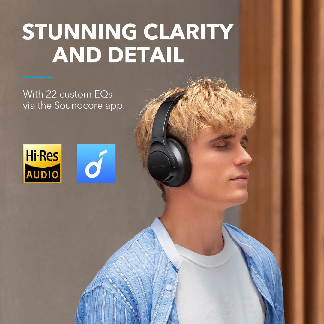 Life Q20+ Hi-Res Audio Wireless Headphones with Active Noise Cancelling & 40H Playtime