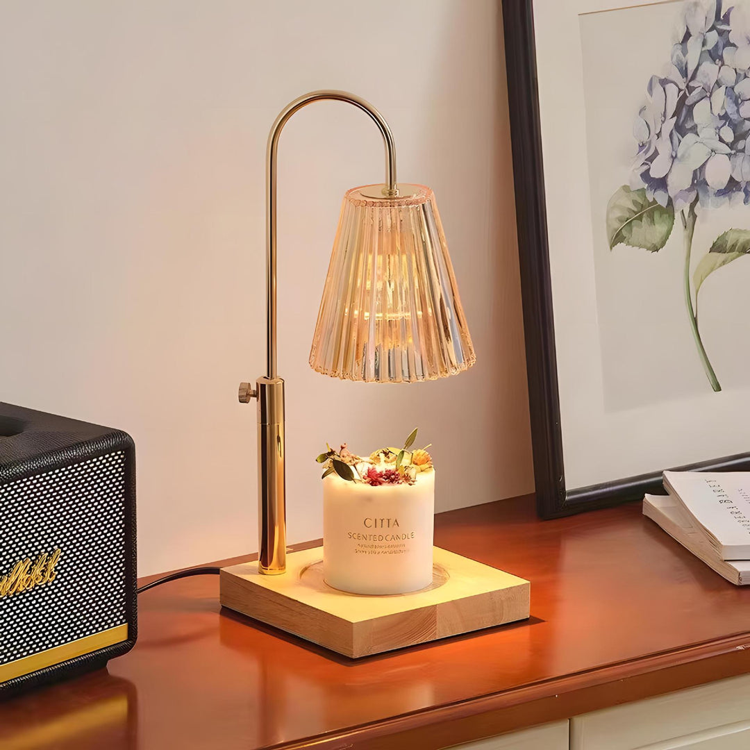 Retro Candle Warmer Lamp with LED Dimming Aromatherapy