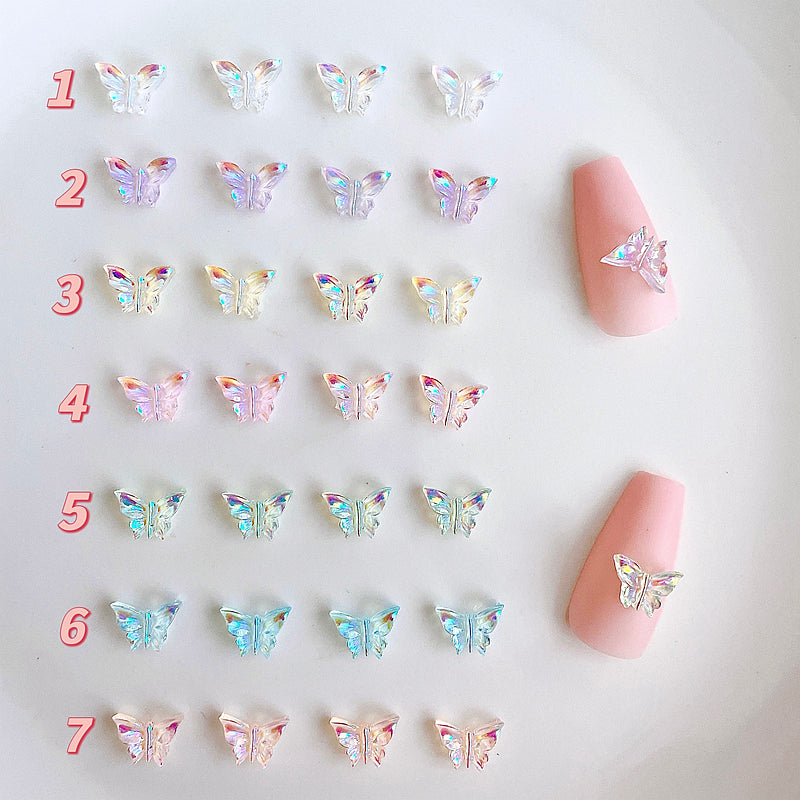 Aurora Butterfly Nail Charms