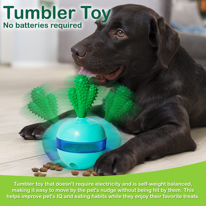 3-in-1 Interactive Cactus Dog Toy: Chew, Dispense, and Play